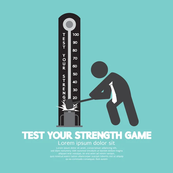 Test Your Strength Game Symbol Vector Illustration — Stock Vector