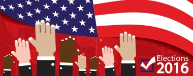 Seçimleri 2016 afiş vektör çizim