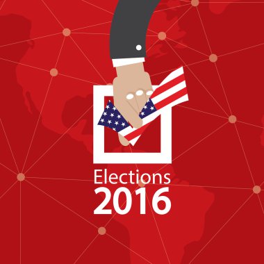 ABD seçim kavramı vektör çizim.