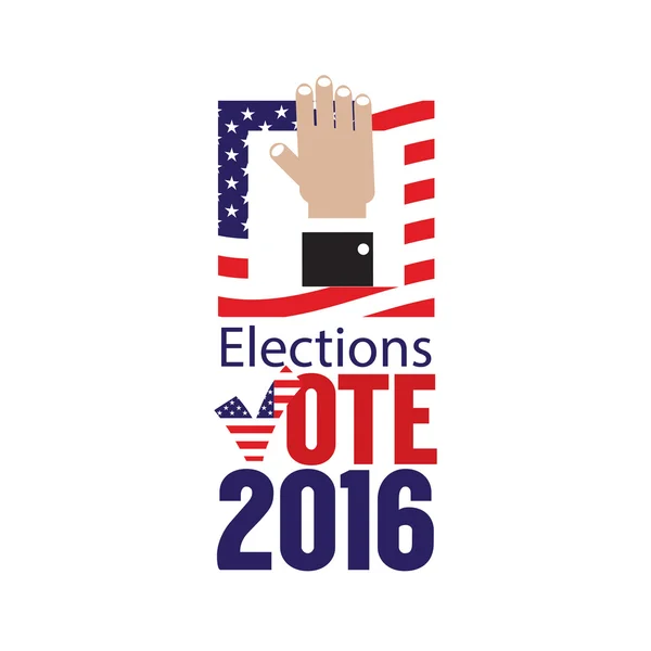 Voto Elezioni USA 2016 Concetto vettoriale Illustrazione . — Vettoriale Stock