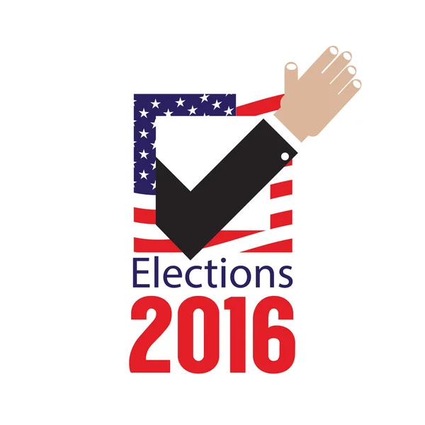 Voto Elezioni USA 2016 Concetto vettoriale Illustrazione . — Vettoriale Stock