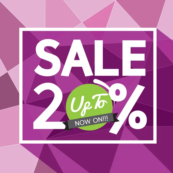 Sale Uo To 20 Percent Banner Vector Illustration. — Stock Vector