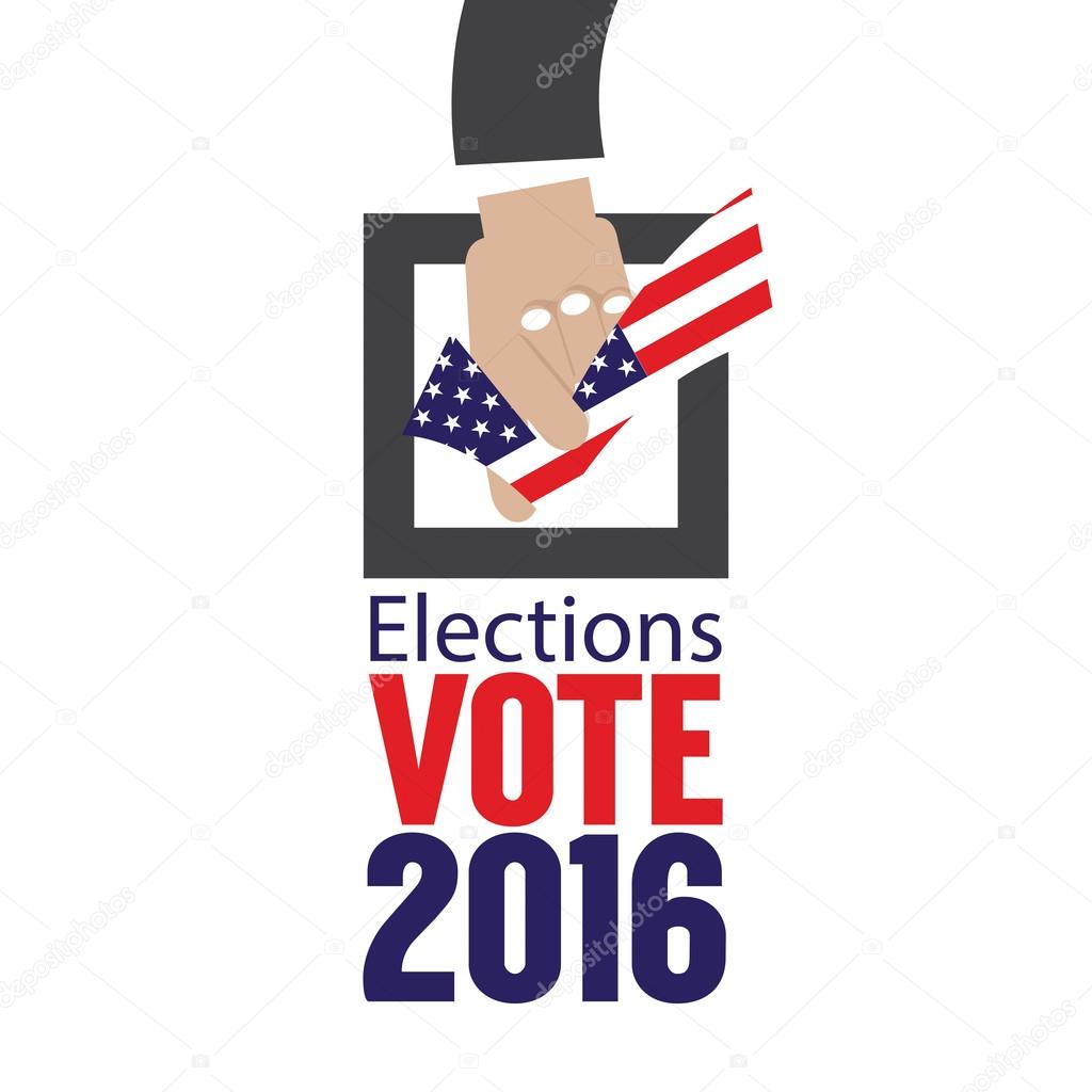 USA Elections Vote 2016 Concept Vector Illustration.