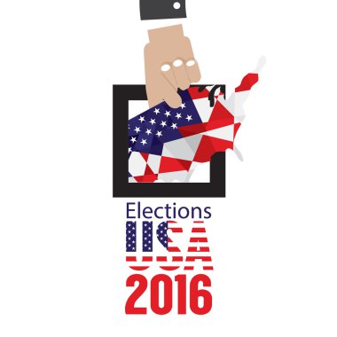 USA Elections Vote 2016 Concept Vector Illustration. clipart
