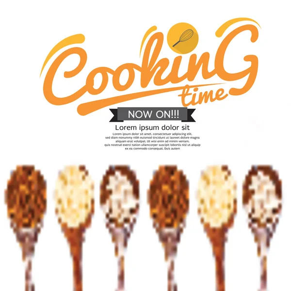 Cooking Time Background Vector Illustration. — Stock Vector