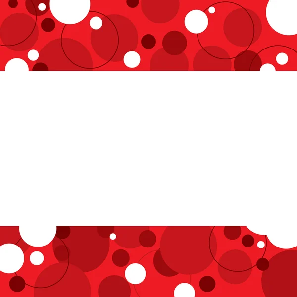 Roter grafischer Hintergrund mit weißem Leerzeichen. — Stockvektor
