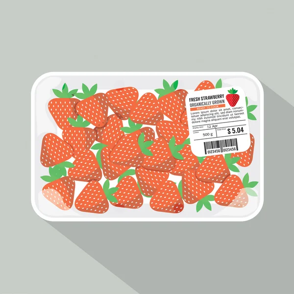 Strawberry Pack  Vector Illustration. — Stock Vector