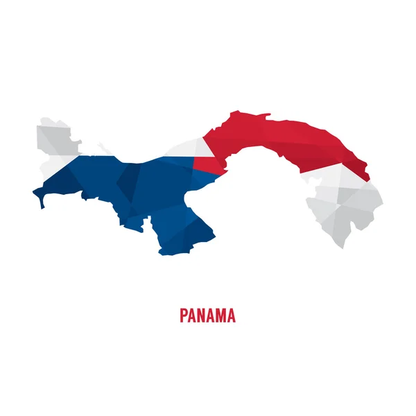 Kaart van Panama een vectorillustratie. — Stockvector