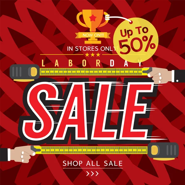 Labor Day Sale Banner vektoros illusztráció. — Stock Vector