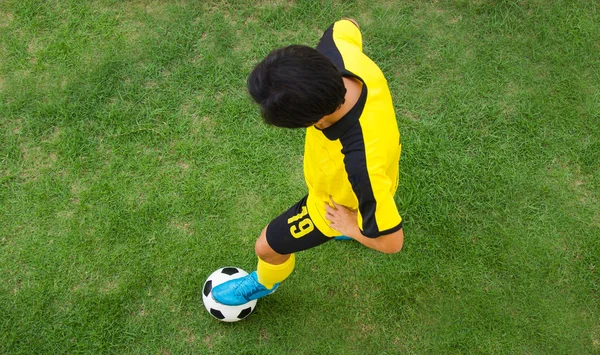 Vista superior del jugador de fútbol . —  Fotos de Stock