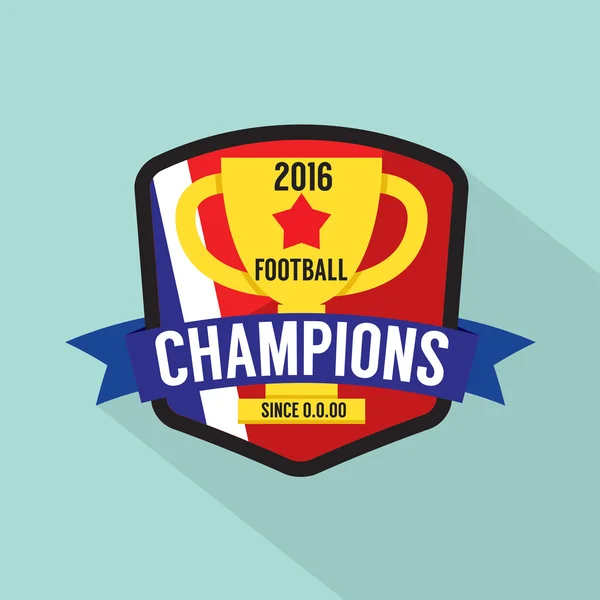 2016 Football Champions Badge Vector Illustration. — Stock Vector