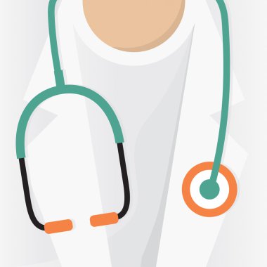 Doktor stetoskop vektör çizim.