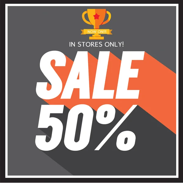 Sale tot 50 procent vectorillustratie. — Stockvector