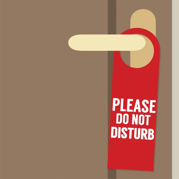 Please Do not distururb Door Hanger Vector Illustration . — стоковый вектор