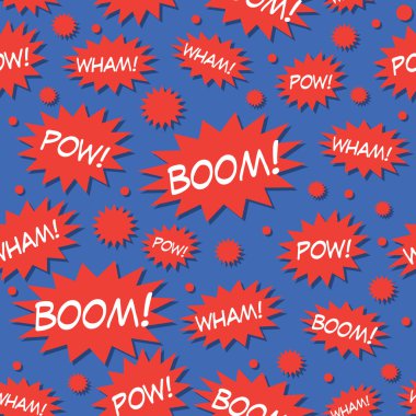 Çizgi roman konuşma kabarcıklar Dikişsiz desen vektör çizim.