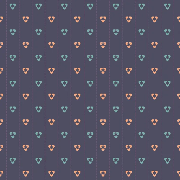Roze en blauwe afbeelding op marineblauwe achtergrond naadloze patroon vectorillustratie. — Stockvector