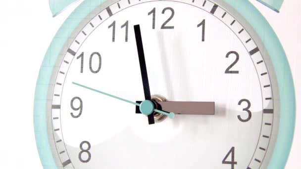 Crop View Of Face Analog Clock At Couple Minutes To Three O'Clock. — Stock Video