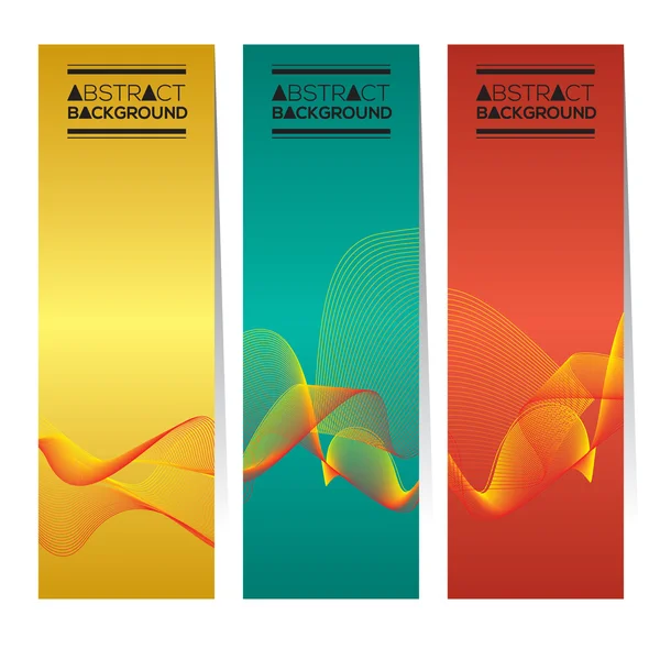 Conjunto de tres coloridos banners verticales abstractos Vector Illustration . — Vector de stock