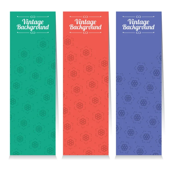 Set Of Three Oriental Style Vertical Banners Vector Illustration. — Stock Vector