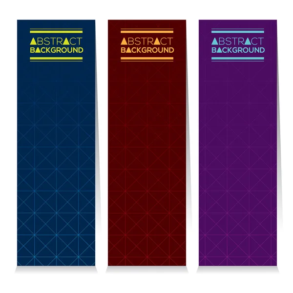 Set Of Three Abstract Vertical Banners Vector Illustration. — Stock Vector