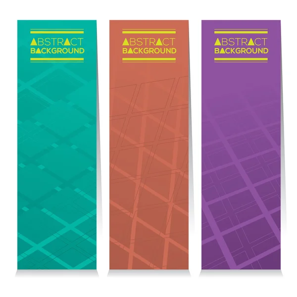 Vertical Banner Set Of Three Modern Graphic Theme Vector Illustration. — Stock Vector