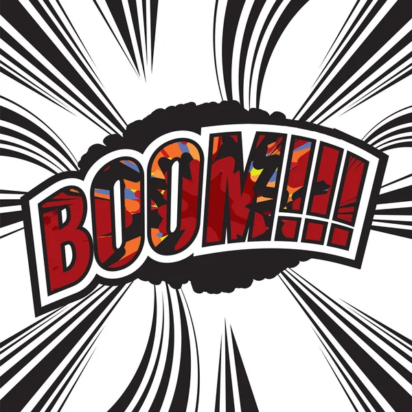 Boom Comic Sound Effect Ilustração vetorial . — Vetor de Stock
