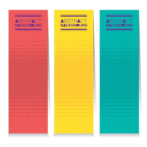 Vertical Banner Set Of Three Modern Graphic Theme Vector Illustration. — Stock Vector