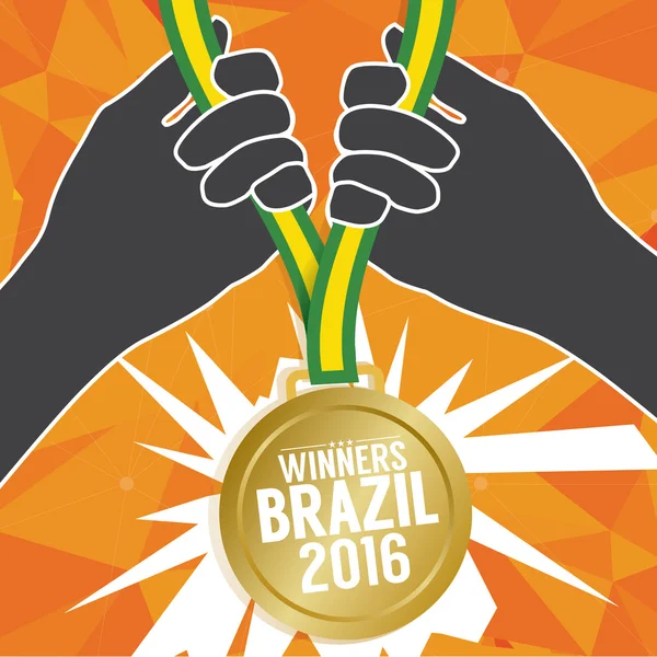 Top Medal Winner 2016 Sport Competition Concept Illustration vectorielle . — Image vectorielle