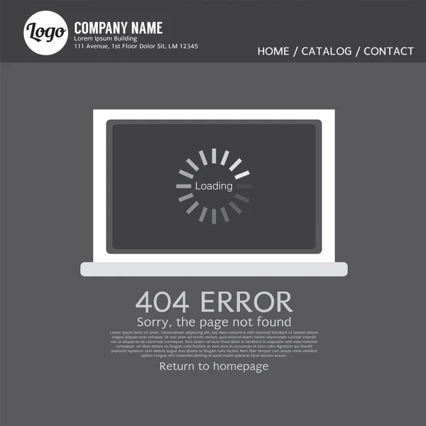 Pagina niet gevonden fout 404 vectorillustratie — Stockvector