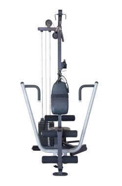 Beyaz arka plan üzerinde izole jimnastik salonu Fitness makine