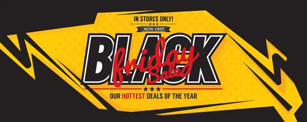 Illustrazione variopinta del vettore del banner promozionale di vendita del venerdì nero — Vettoriale Stock