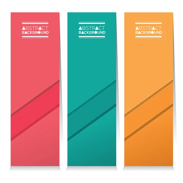 Set Of Three Colorful Abstract Vertical Banners Vector Illustration — Stock Vector