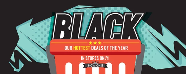 Színes, fekete péntek értékesítés Marketing promóció Banner vektoros illusztráció — Stock Vector