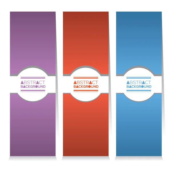 Set van drie kleurrijke abstracte verticale Banners vectorillustratie — Stockvector