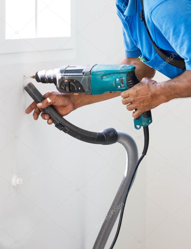 Как просверлить стену без пыли и грязи - 88 фото