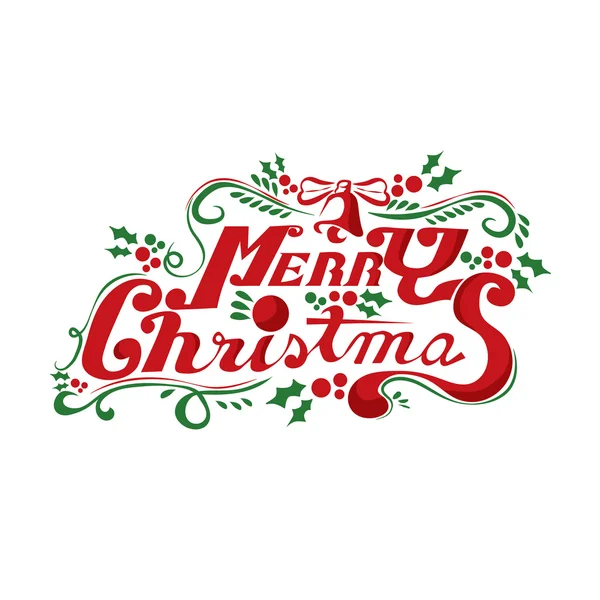 Buon Natale lettering vettoriale illustrazione — Vettoriale Stock