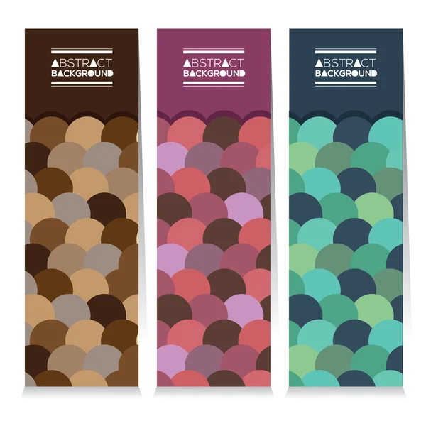 现代设计设置三个抽象垂直彩旗矢量图 — 图库矢量图片