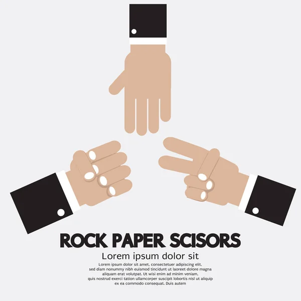 Rock Paper Scissors Hand Game Vector Illustration — Stock Vector