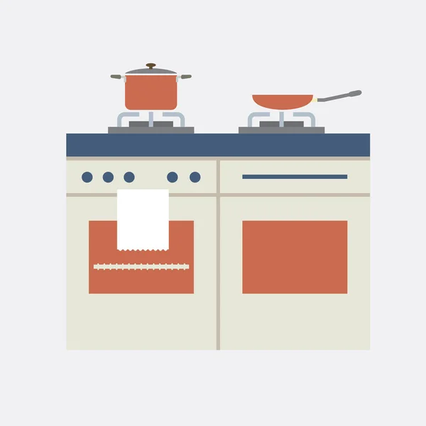 Flat Design Zijaanzicht Opknoping Messen Keuken Vector Illustratie — Stockvector