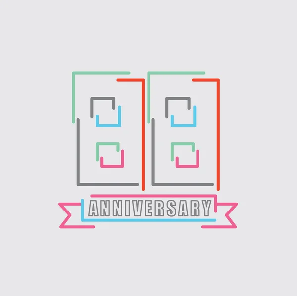 Jahrestag Logo Geburtstagsfeier Abstraktes Design Vektor Illustration — Stockvektor