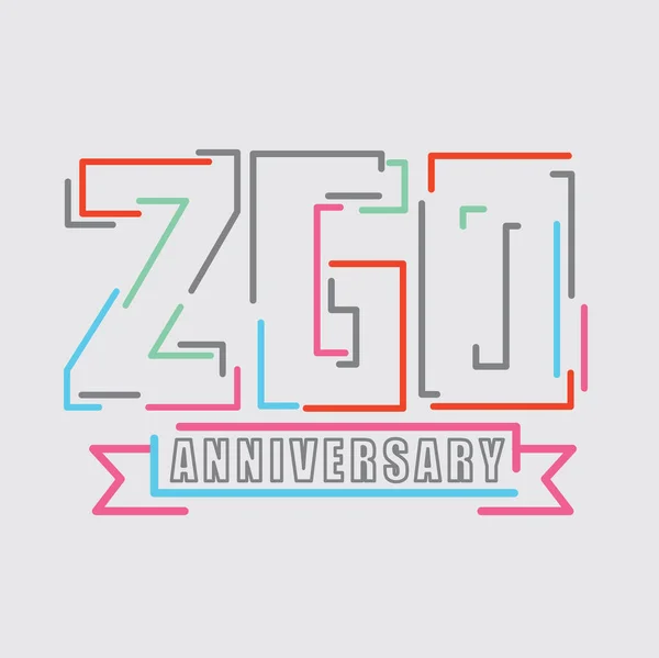 260Th Years Anniversary Logo Celebración Cumpleaños Diseño Abstracto Vector Ilustración — Archivo Imágenes Vectoriales