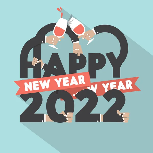 Frohes Neues Jahr 2022 Typografie Design Vector Illustration — Stockvektor