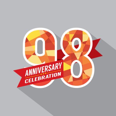 98 yıl yıldönümü kutlama tasarım