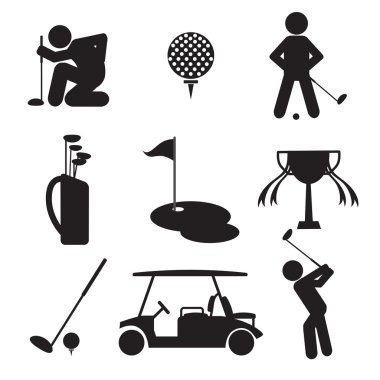 vektör çizim Golf Icon set