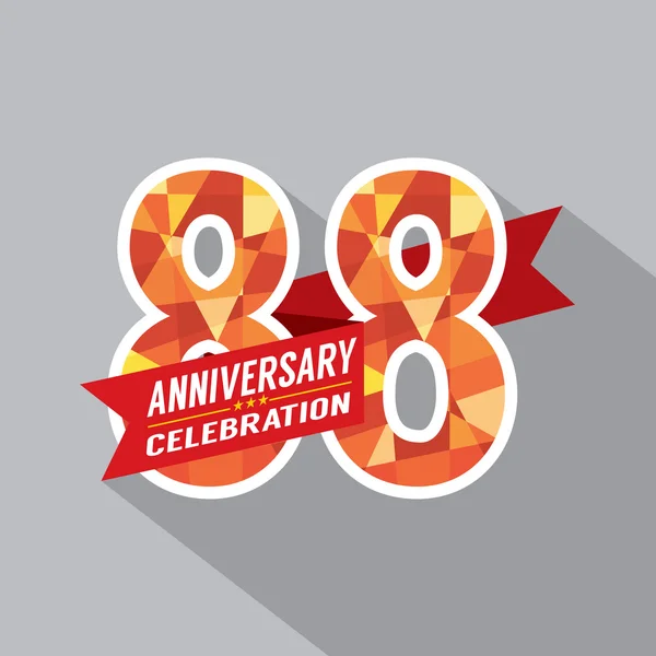 88e anniversaire Célébration Design — Image vectorielle