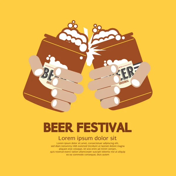 ビール祭りのグラフィック ベクトル イラスト — ストックベクタ