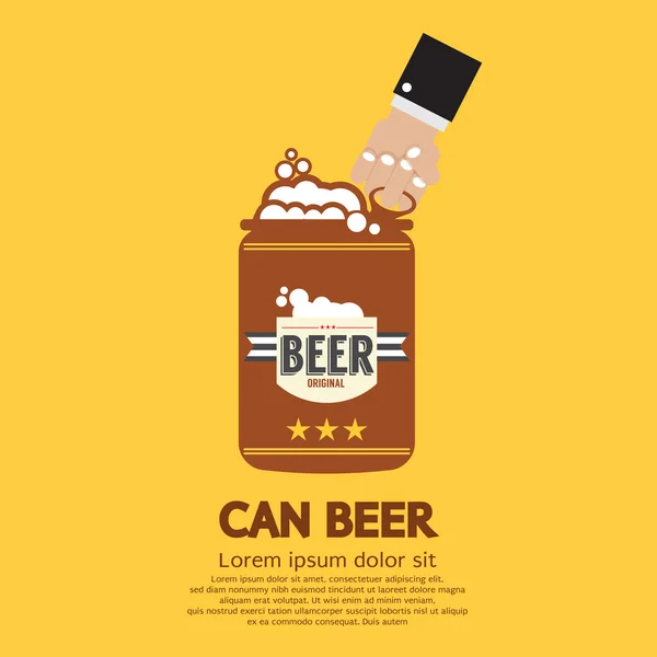 Illustration vectorielle graphique de la bière en conserve — Image vectorielle