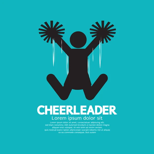 Cheerleader Graphic Symbol Vector Illustration — Stock Vector