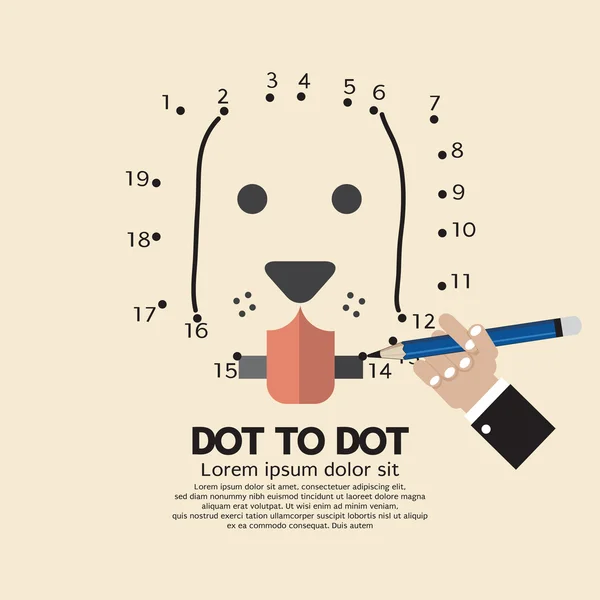 Dot to Dot Juegos de animales Vector Ilustración — Vector de stock