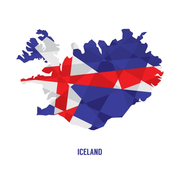 Map of Iceland Vector Illustration — Stock Vector